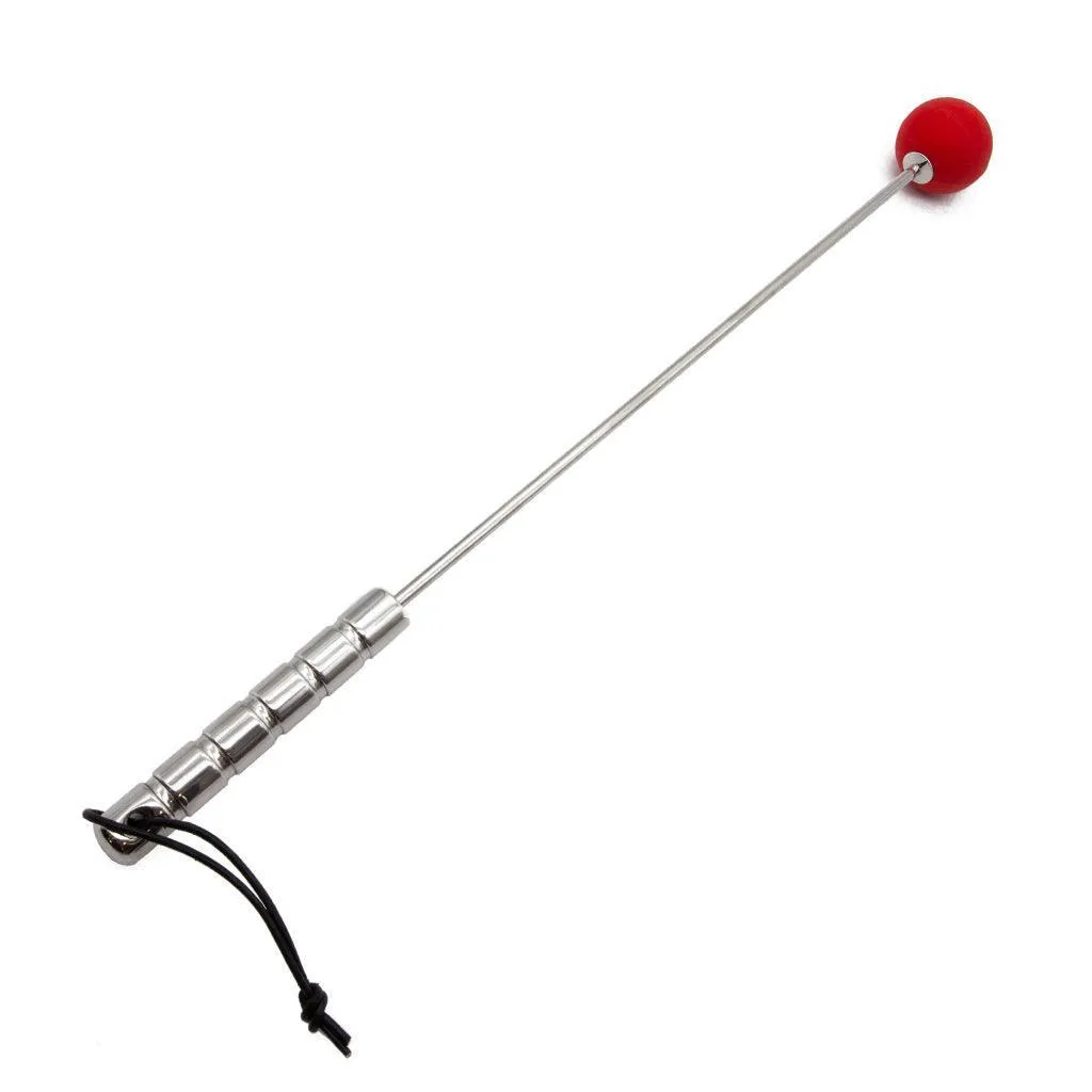 Red Silicone Ball Crop. Steel Handle