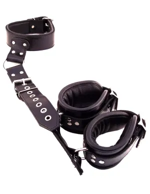 Rouge Leather Neck to Wrist Restraint