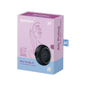 Satisfyer Pro to Go 3 Double Air Pulse Vibrator Black