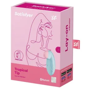 Satisfyer Tropical Tip Clitoral Vibrator Light Blue