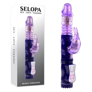 Selopa BUNNY THRUSTER Purple 24.8cm Thrusting Rabbit Vibrator