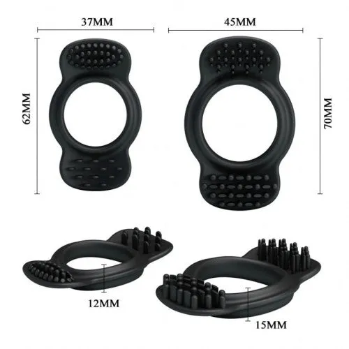 Set of two Flexible silicone stretchy cock rings