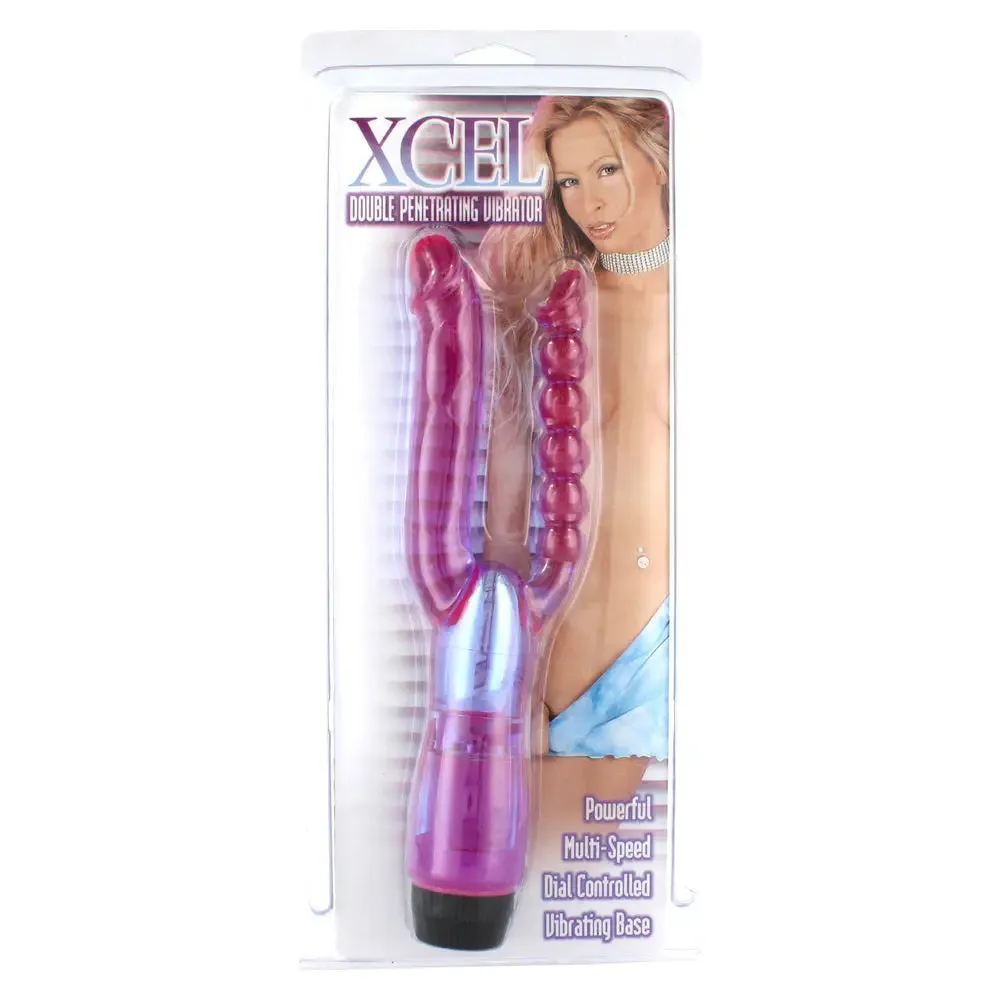 Seven Creations Purple Multi Speed Double Penetrating Vibrator