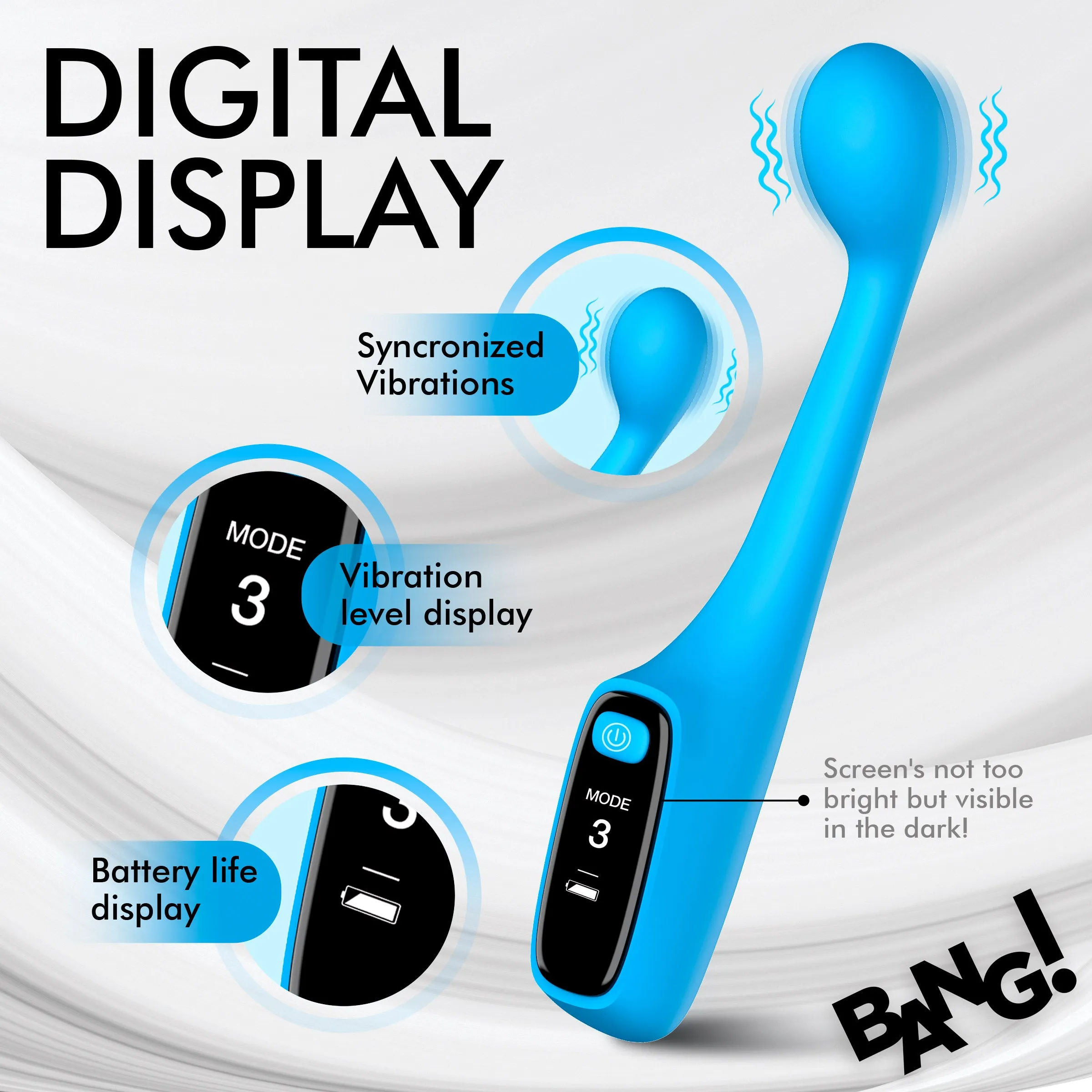 Silicone G-spot Vibrator With Digital Display
