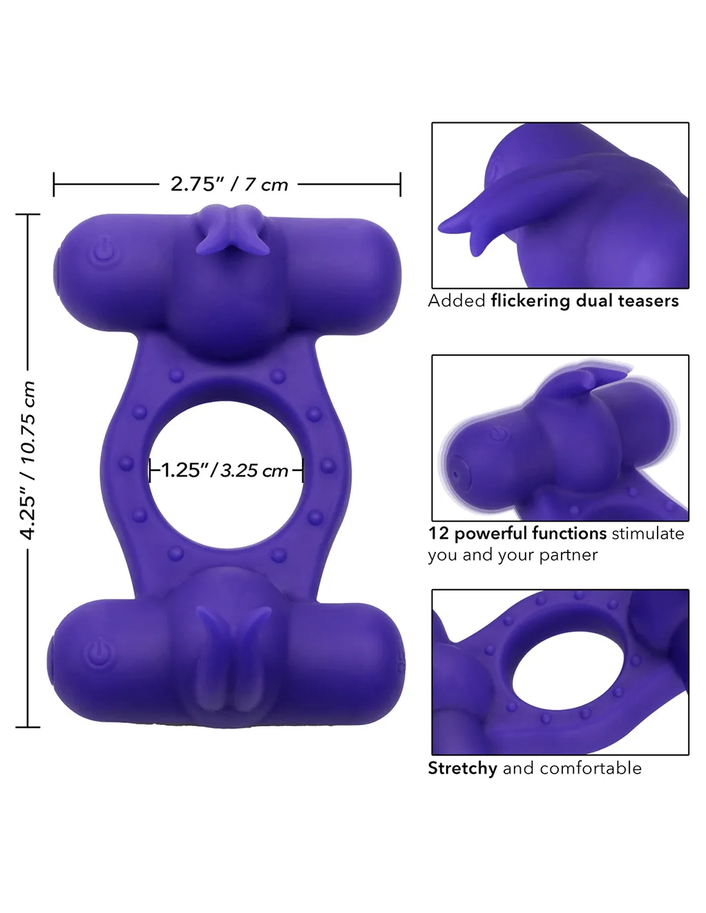 Silicone Rechargeable Triple Orgasm Enhancer