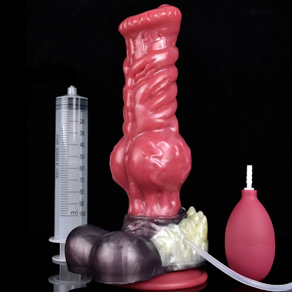 Squirting Horsedildo Butt Plug - Silicone Monster Dildo Vaginal Prostate Massger