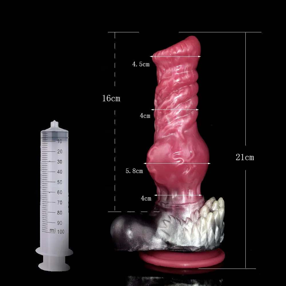 Squirting Horsedildo Butt Plug - Silicone Monster Dildo Vaginal Prostate Massger