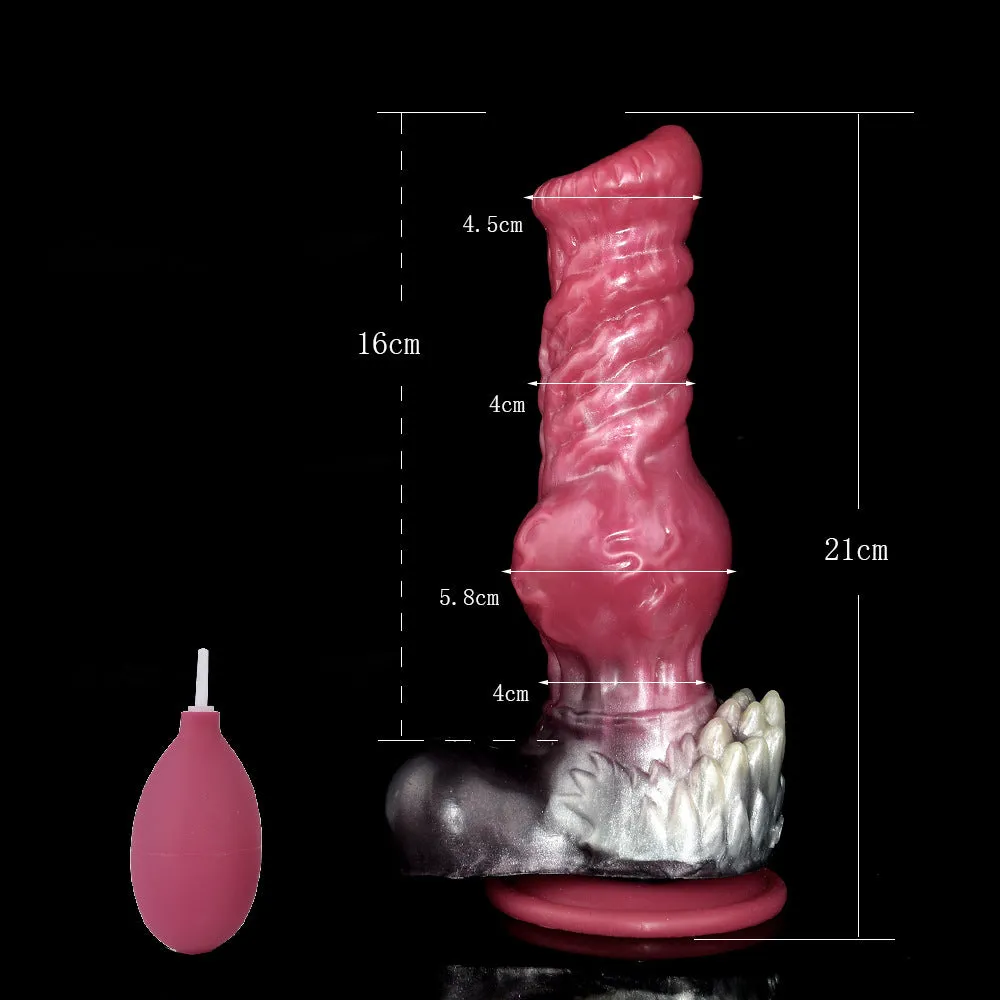 Squirting Horsedildo Butt Plug - Silicone Monster Dildo Vaginal Prostate Massger