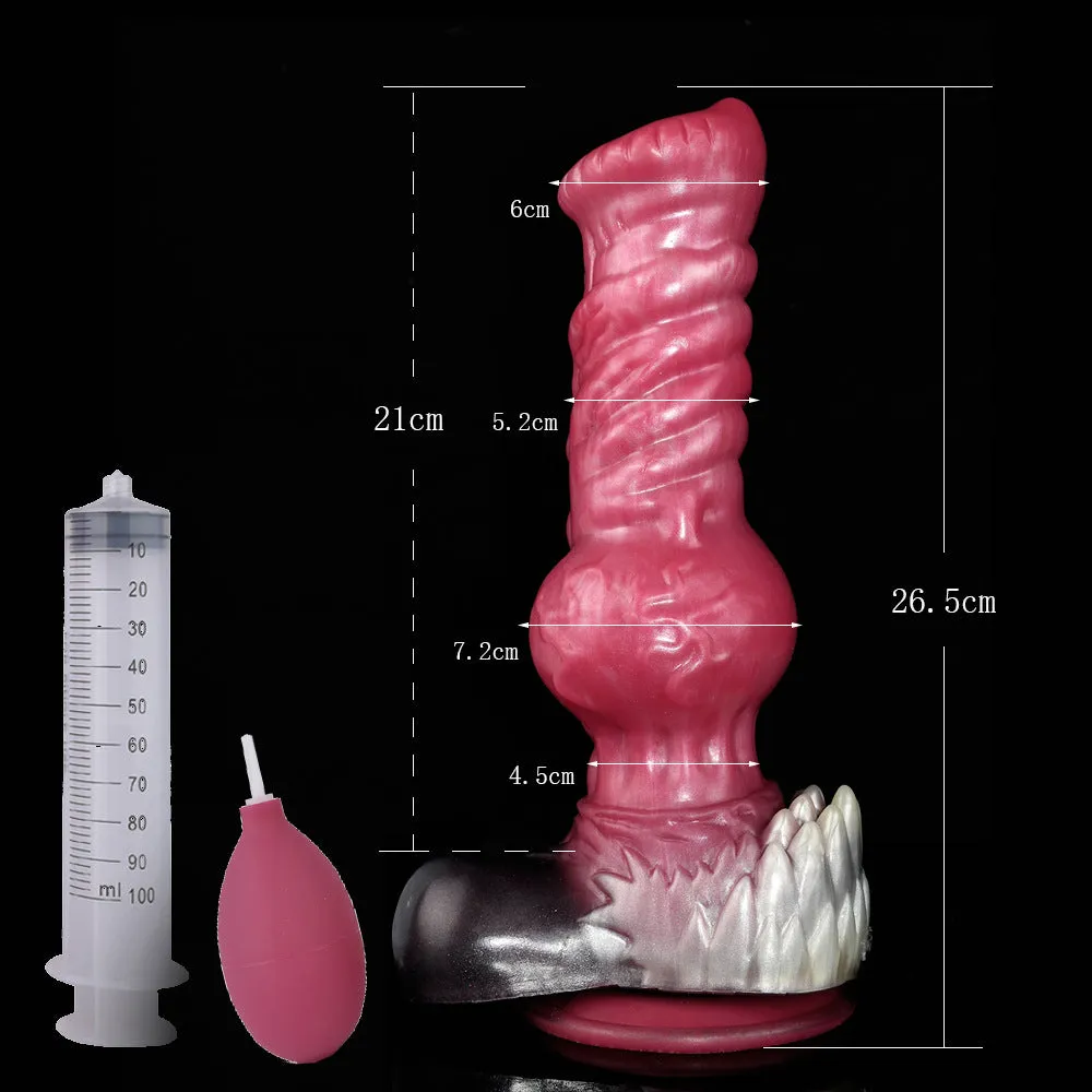 Squirting Horsedildo Butt Plug - Silicone Monster Dildo Vaginal Prostate Massger