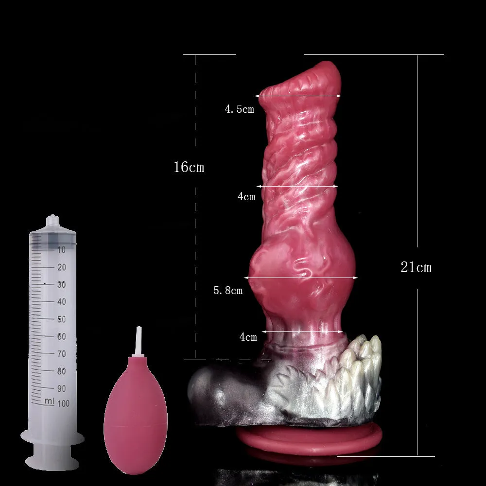 Squirting Horsedildo Butt Plug - Silicone Monster Dildo Vaginal Prostate Massger