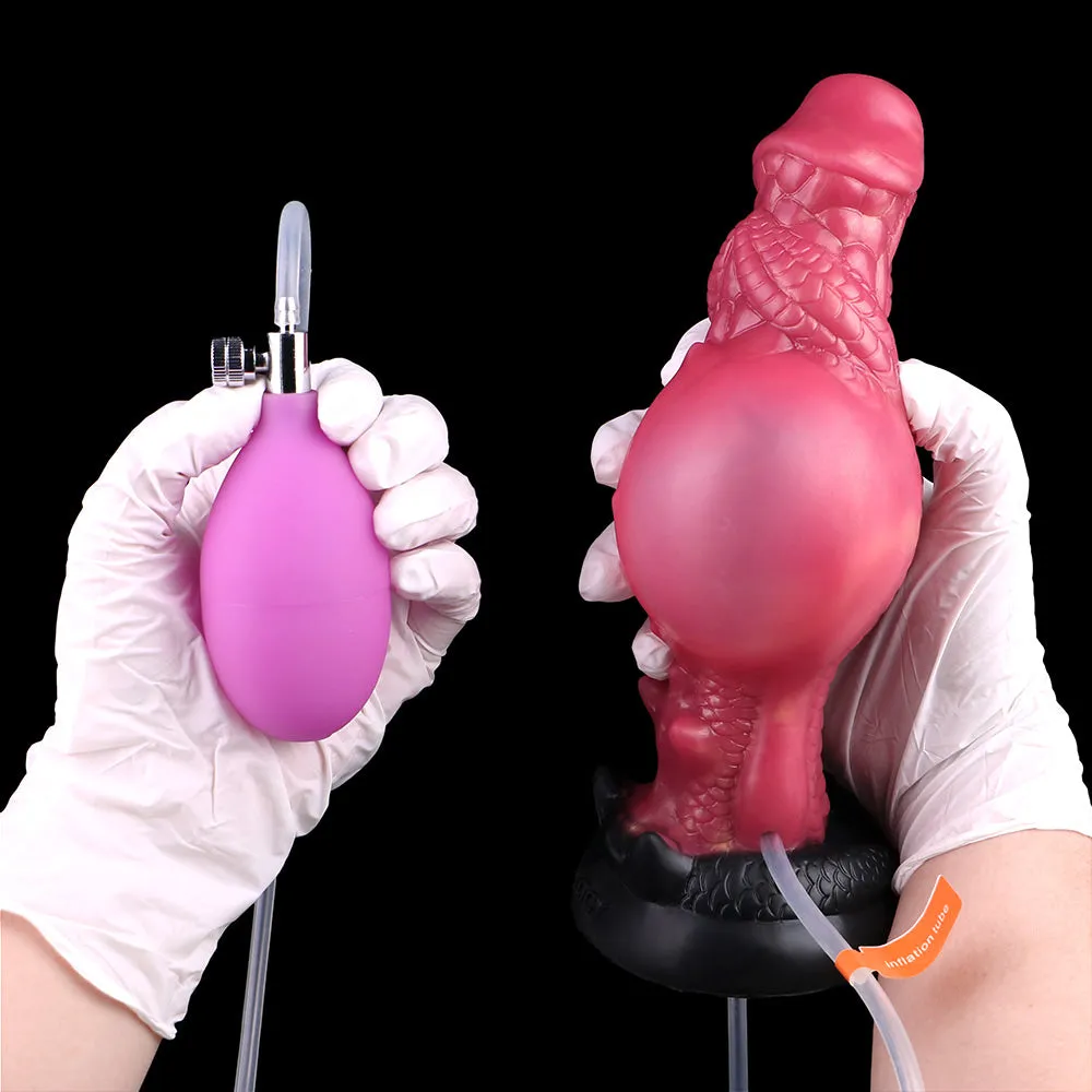 Squirting Inflatable Monster Dildo Women Sexual Toy - Suction Cup Fantasy Female Masturbation