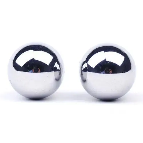 Stainless Steel Silver Duo Orgasm Balls with Storage Pouch