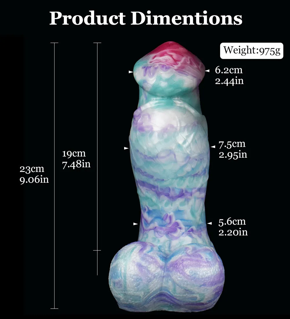 Super Thick Huge Wolf Dildo Big Testis Straignt Penis With Suction Cup