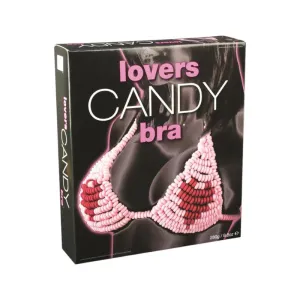 Sutien comestibil SPENCER & FLEETWOOD Lovers Candy Bra. lenjerie sexy pentru femei cu inimi. marime universala. roz și roșu