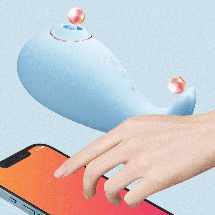SVAKOM Whale Tongue-Licking & Sucking Clit Vibrating Egg App-Controlled