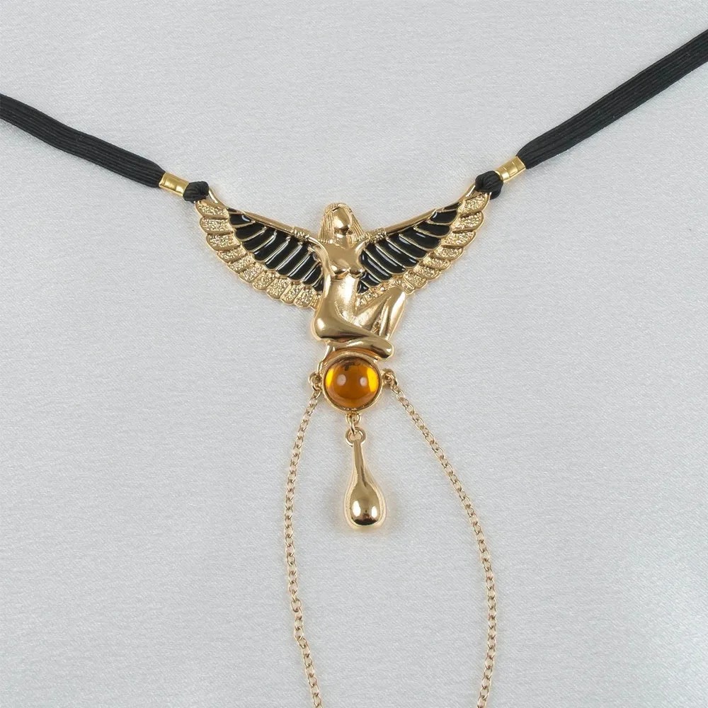 Sylvie Monthule The Kiss of Isis G-String - Gold
