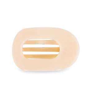 Teleties Medium Almond Beige Flat Round Clip