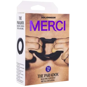 The Paradox Silicone-Covered Metal Cock Ring 35mm Black