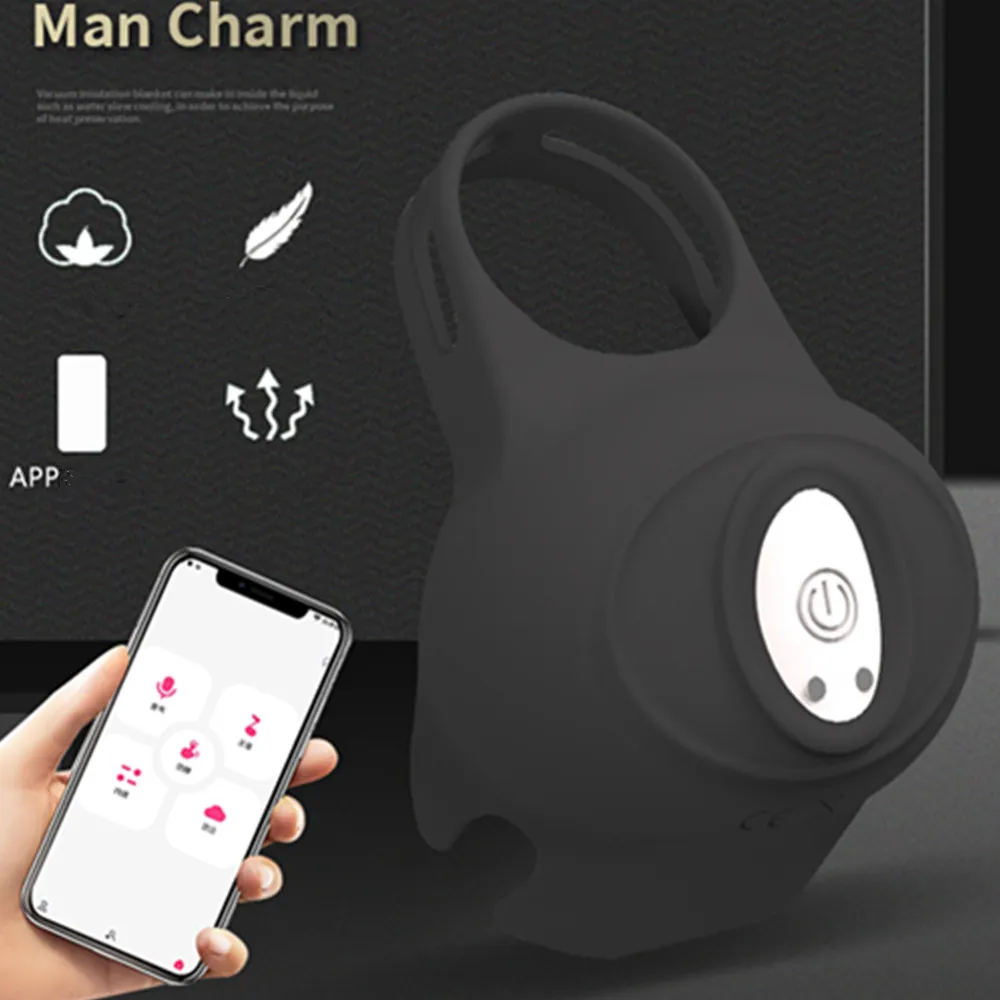 The Smart Cockring | Vibrator |  Strap App |  USB