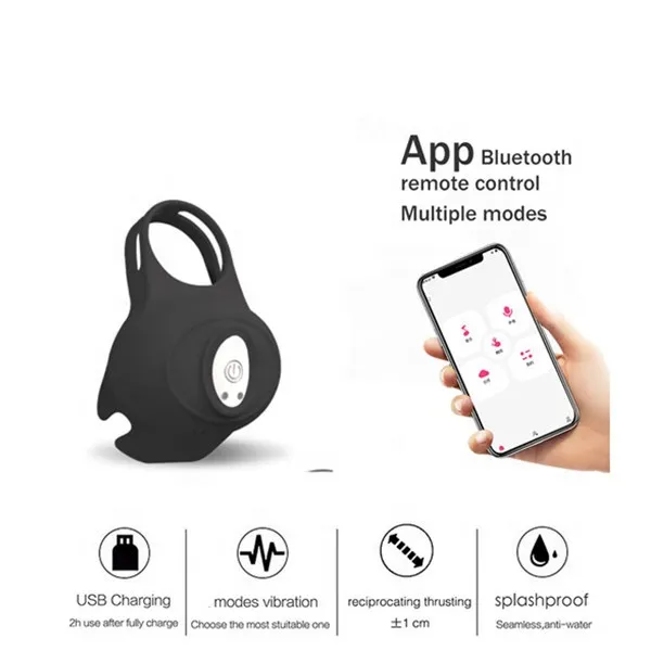 The Smart Cockring | Vibrator |  Strap App |  USB