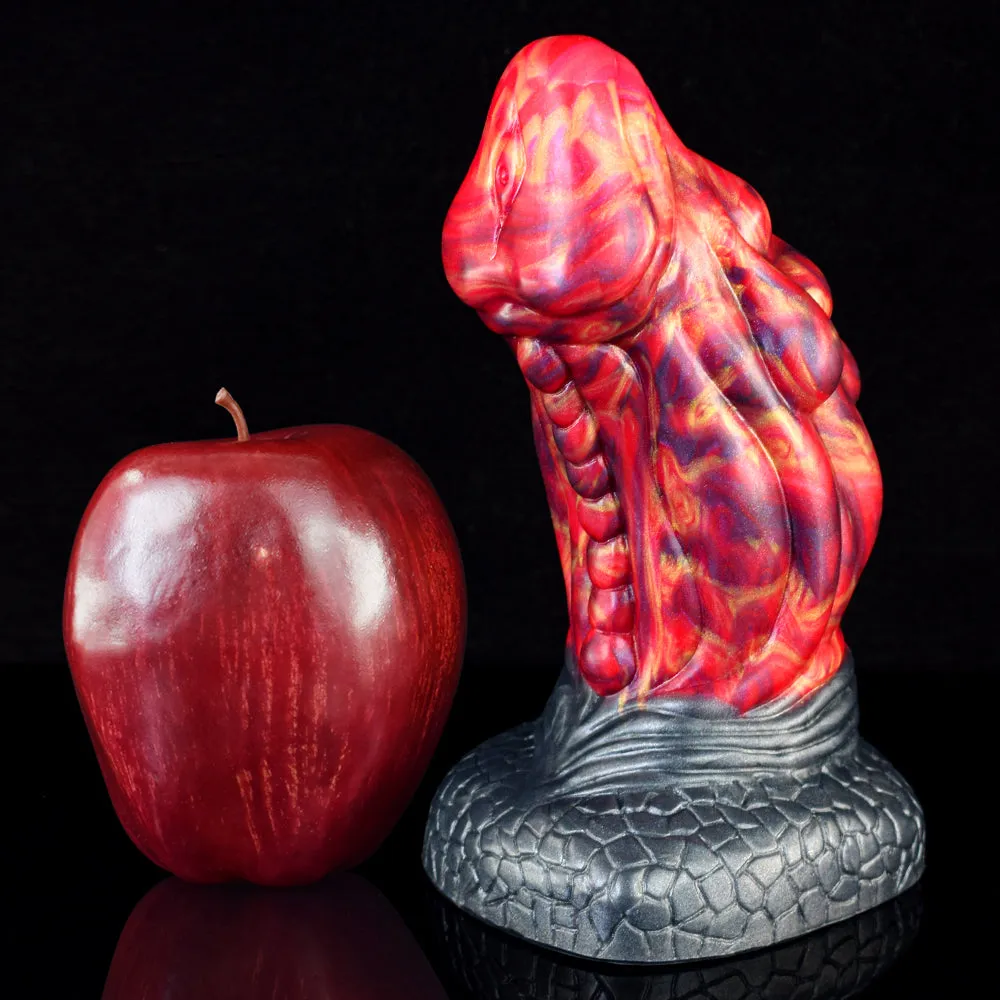 Thick Conical Head Curve Scales Dildo with Suction Cup
