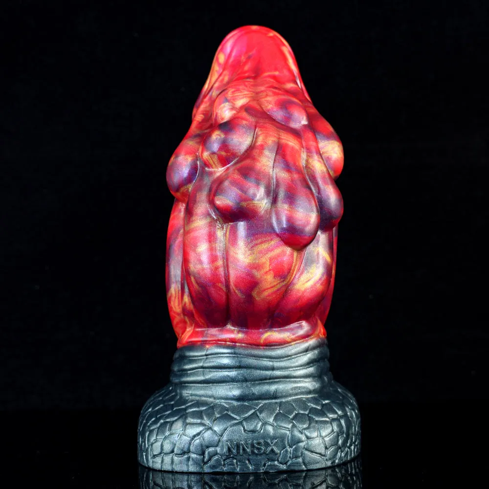 Thick Conical Head Curve Scales Dildo with Suction Cup
