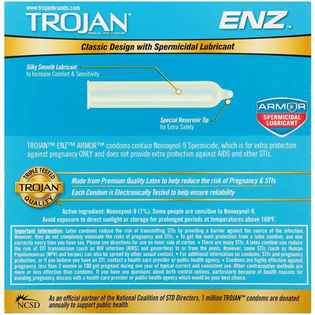 Trojan ENZ Armor Spermicidal Condoms