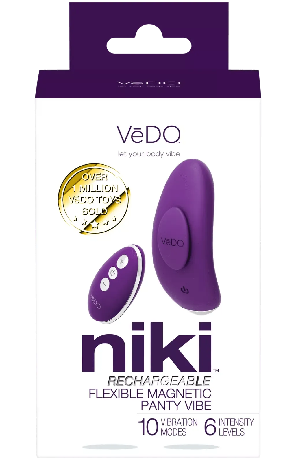 VeDO - Niki Remote Rechargeable Panty Vibe (Deep Purple)
