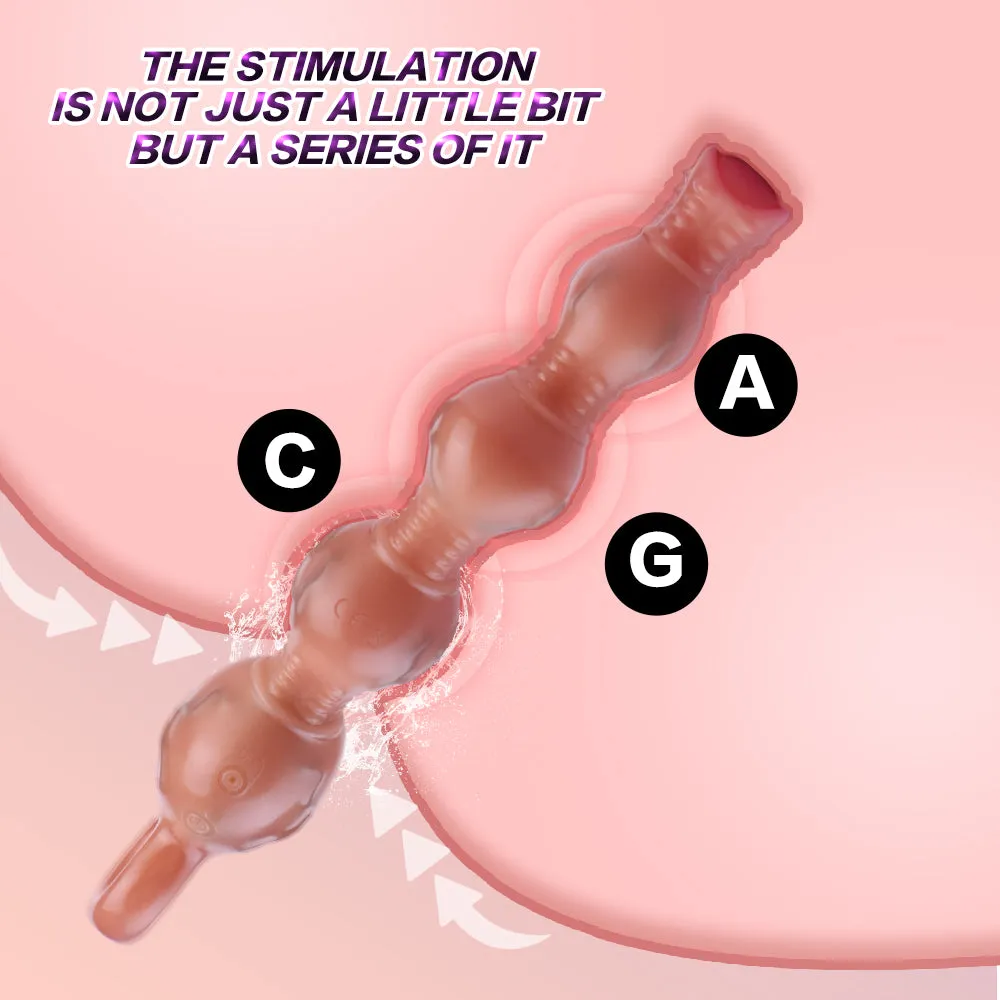 Vibrating Dog Dildo Anal Beads - 4 Anal Balls Prostate Massager Vaginal Masturbator