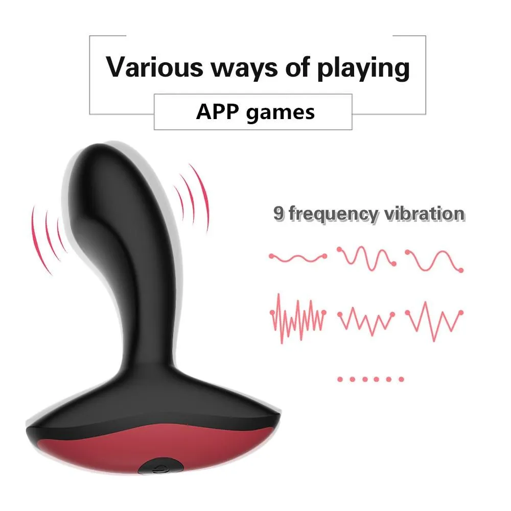 Vibrating Prostate Massager Smart Anal Plug Bluetooth Vibrator Plugs