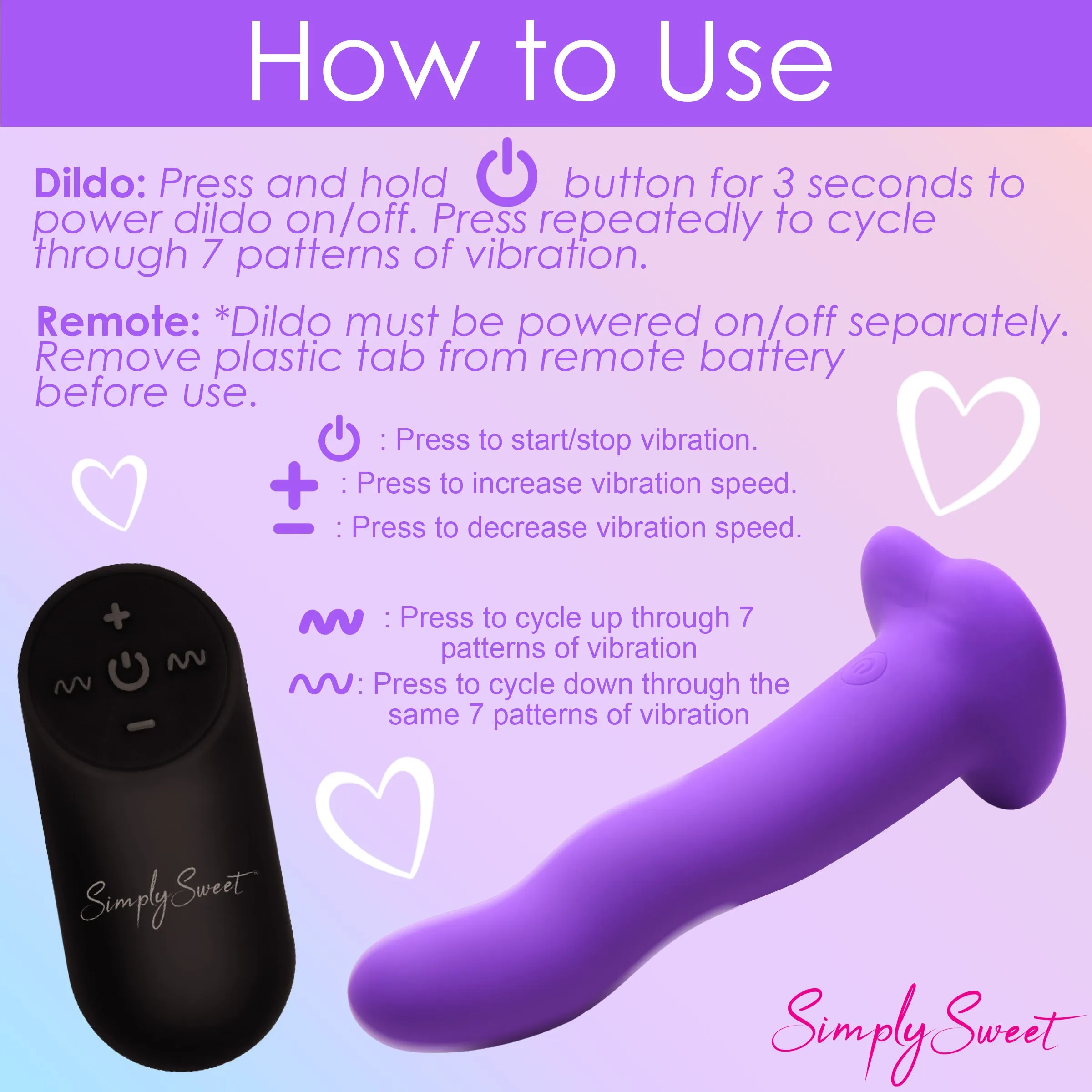 Vibrating Wavy Dildo