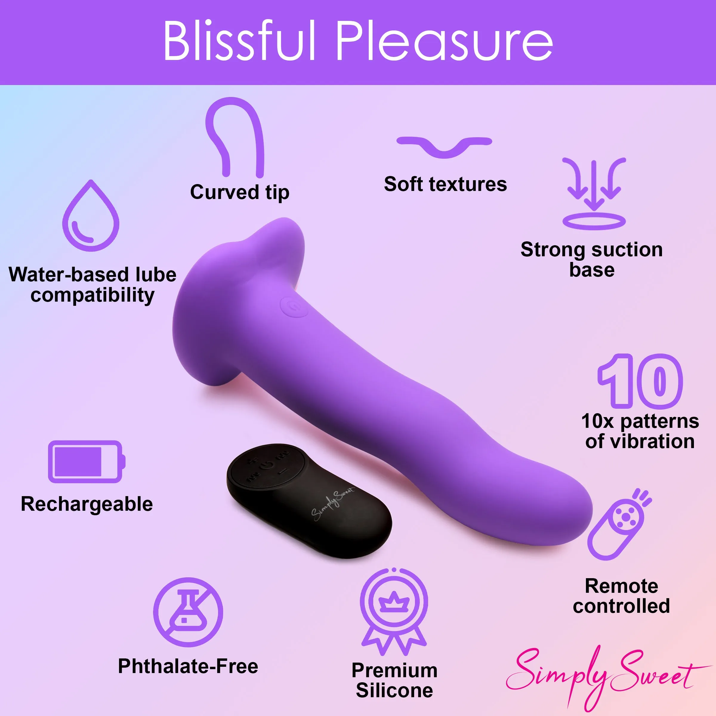 Vibrating Wavy Dildo