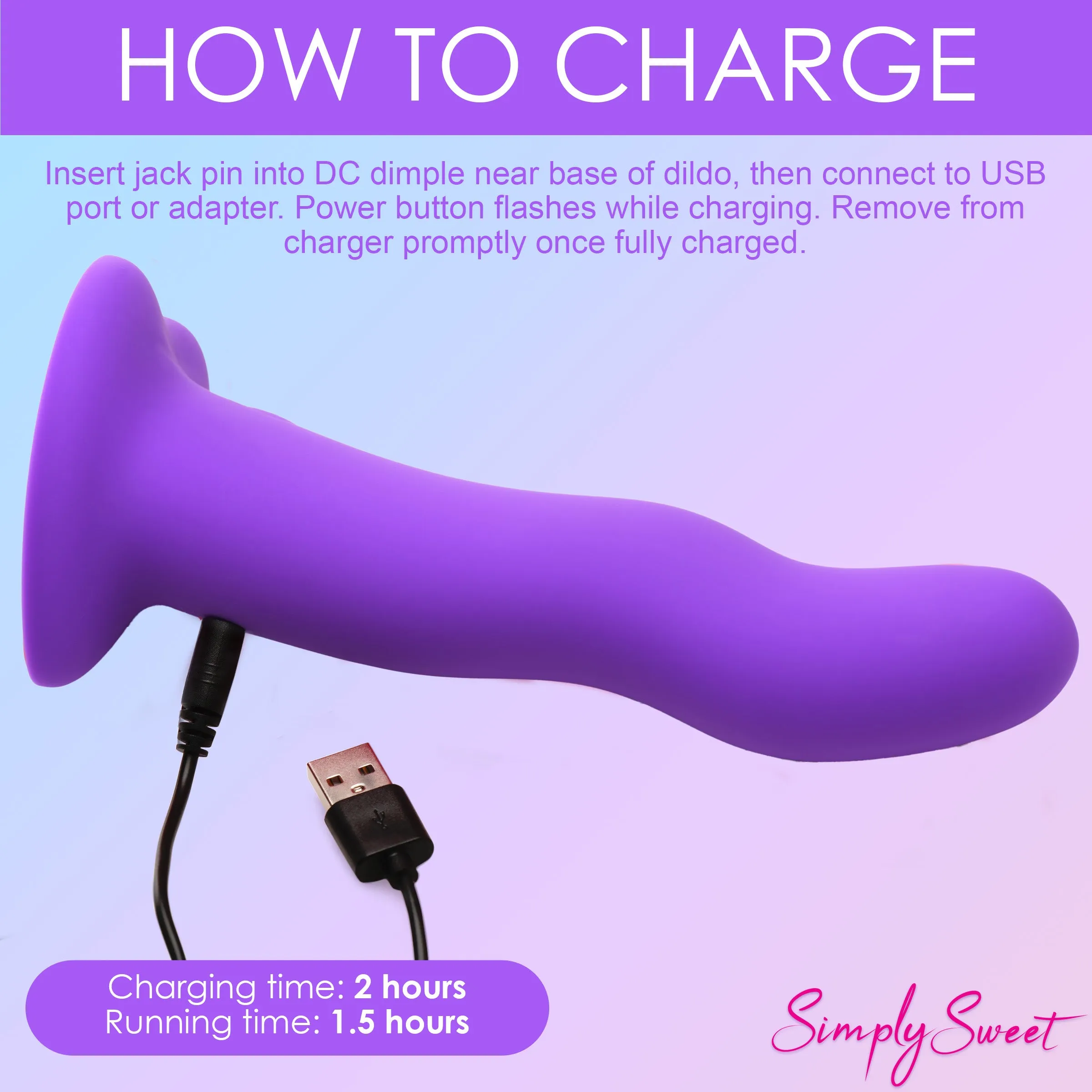 Vibrating Wavy Dildo