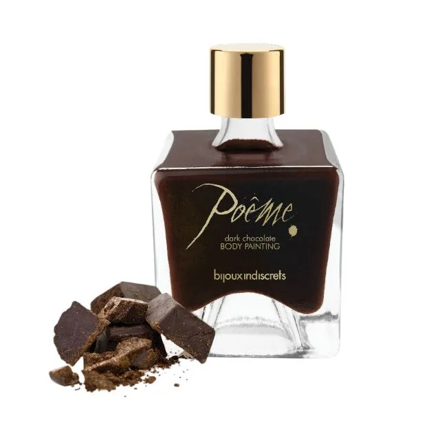 Vopsea de corp comestibilă BIJOUX INDISCRETS Poême Dark Chocolate. cu gust de ciocolată neagră. 50 gr
