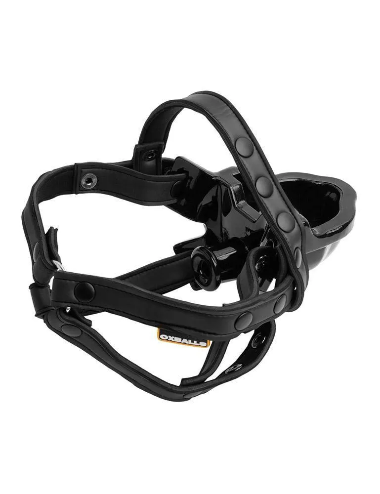Watersport Mouth Gag with Adjustable Neoprene Straps. Black