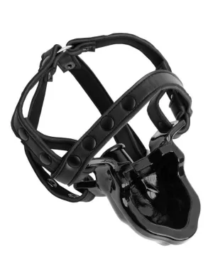 Watersport Mouth Gag with Adjustable Neoprene Straps. Black