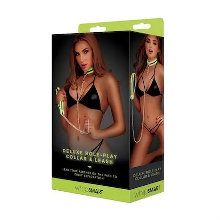 Whipsmart Glow in the Dark Deluxe Role-Play Collar & Leash