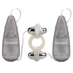 White Rabbit Cock Ring and 2 Vibrating Bullets with Controllers
