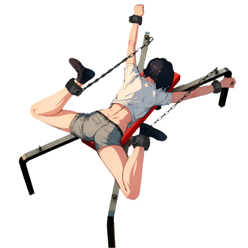Wulfram X- Shaped Frame Spreader | Restraints | PU leather | Handcuffs | Ankle Cuffs