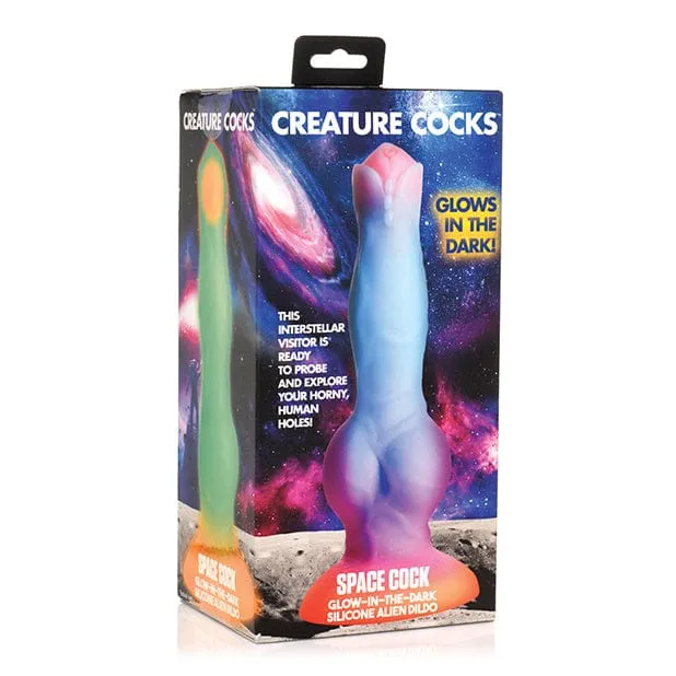 XR - Creature Cocks Glow in the Dark Space Cock Silicone Alien Dildo 8.5 (Multi Colour)